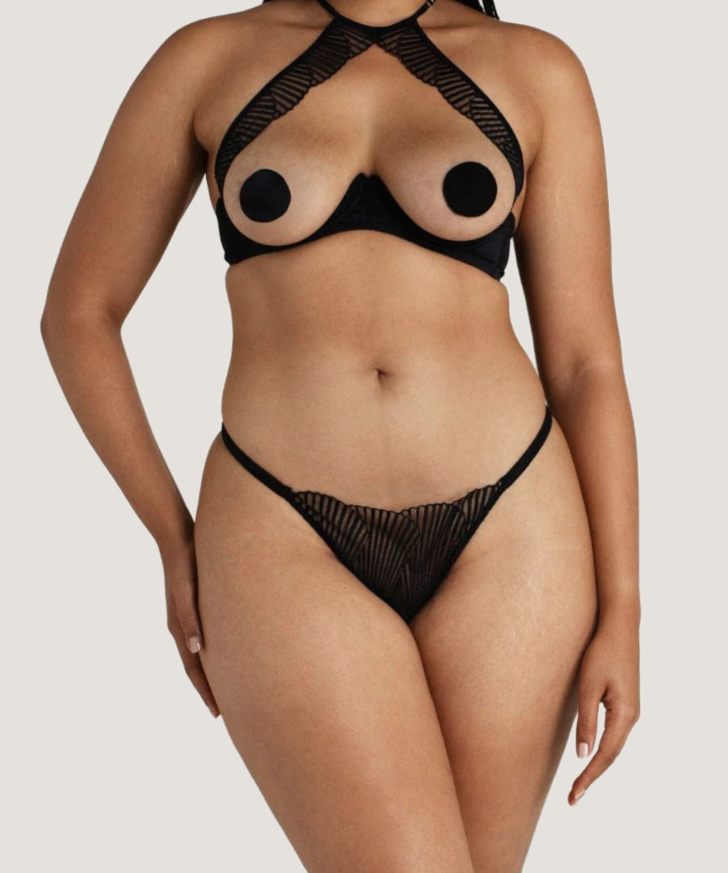 Coco de Mer - Athena Quarter Cup Bra (Black) | Avec Amour Lingerie