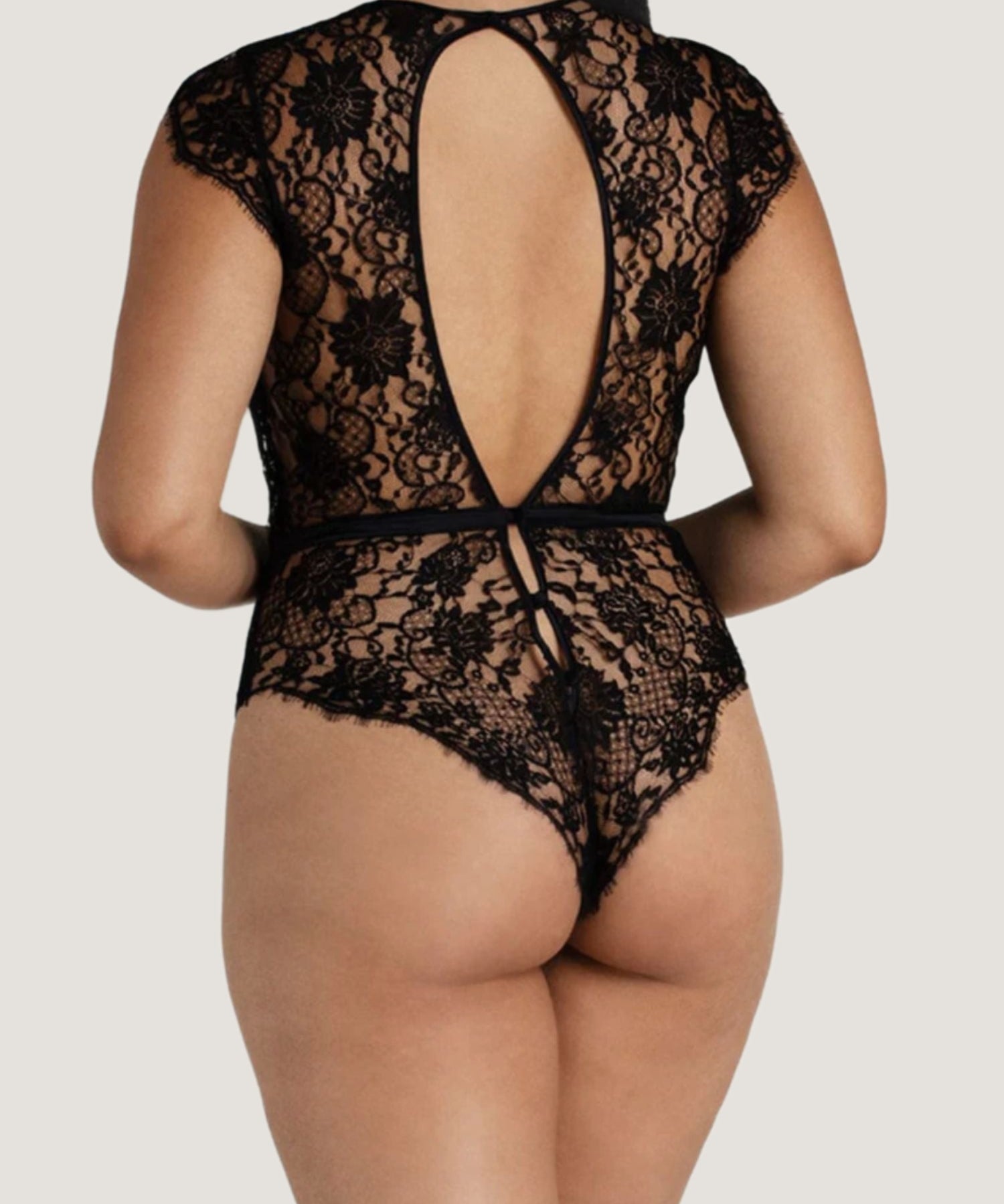 Coco de Mer - Hera Bodysuit (Black) | Avec Amour Luxury Lingerie
