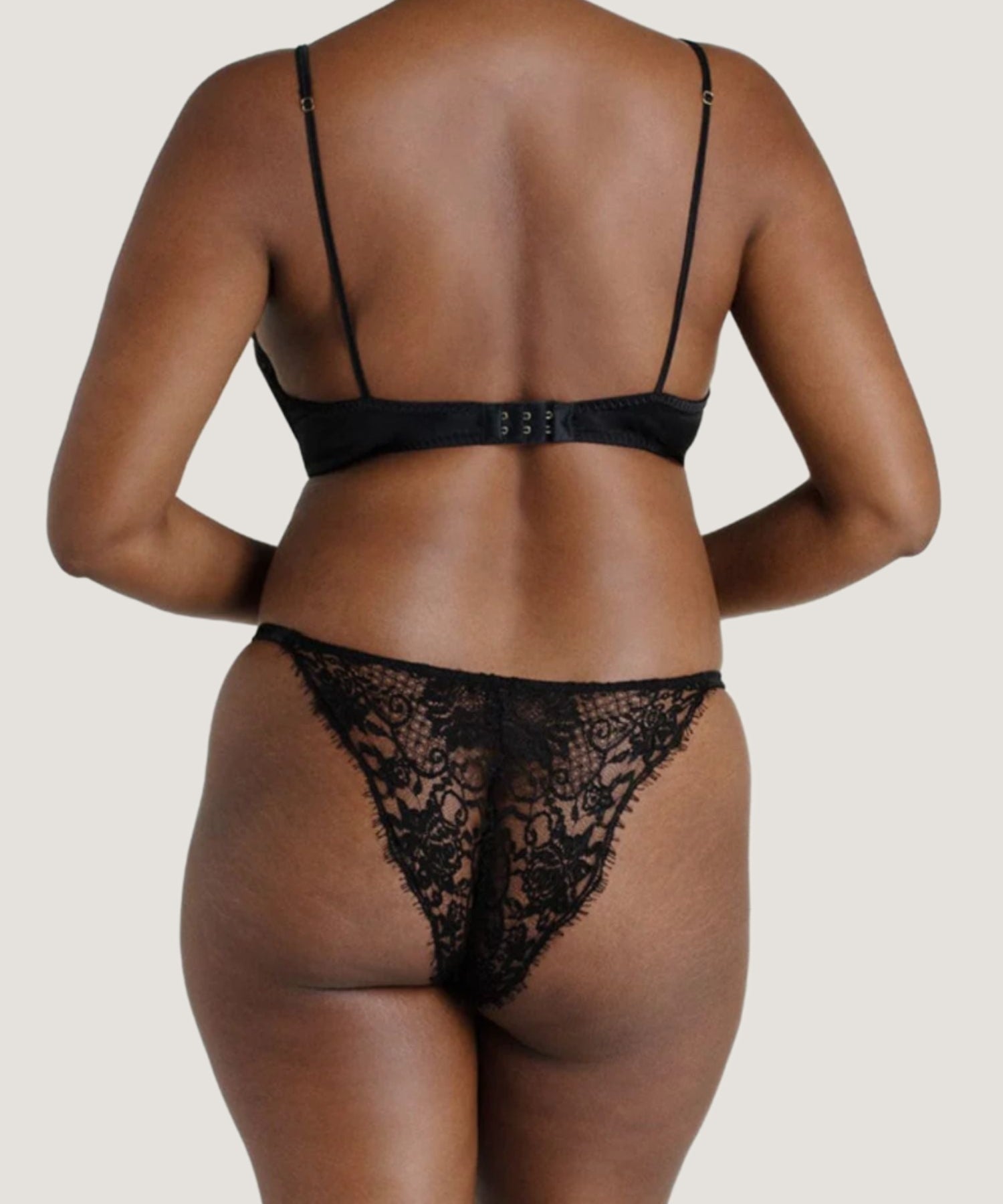 Coco de Mer - Hera Brazilian Knicker (Black) | Avec Amour Luxury Lingerie