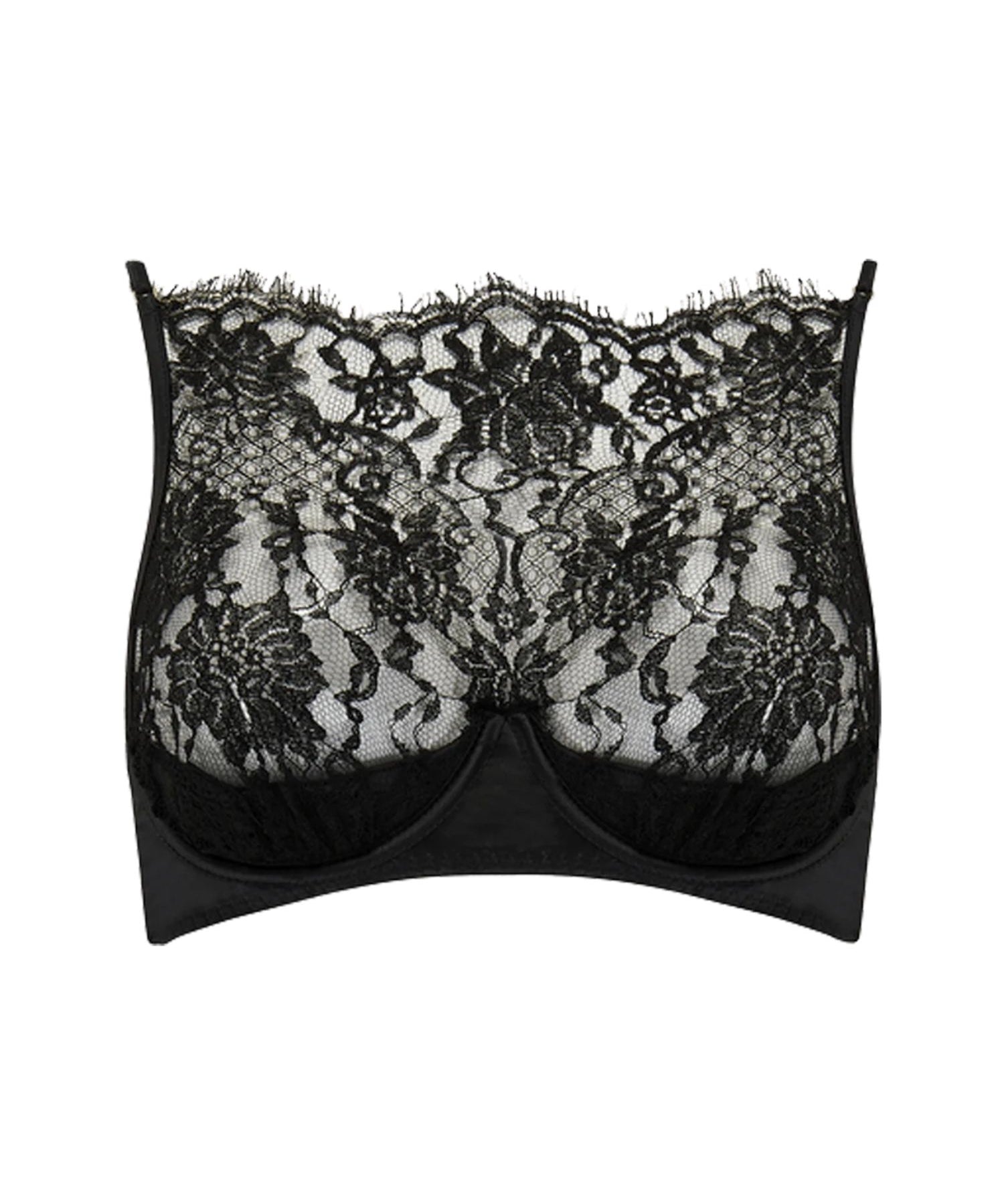 Coco de Mer - Hera High Neck Balconette Bra (Black) | Avec Amour Luxury Lingerie