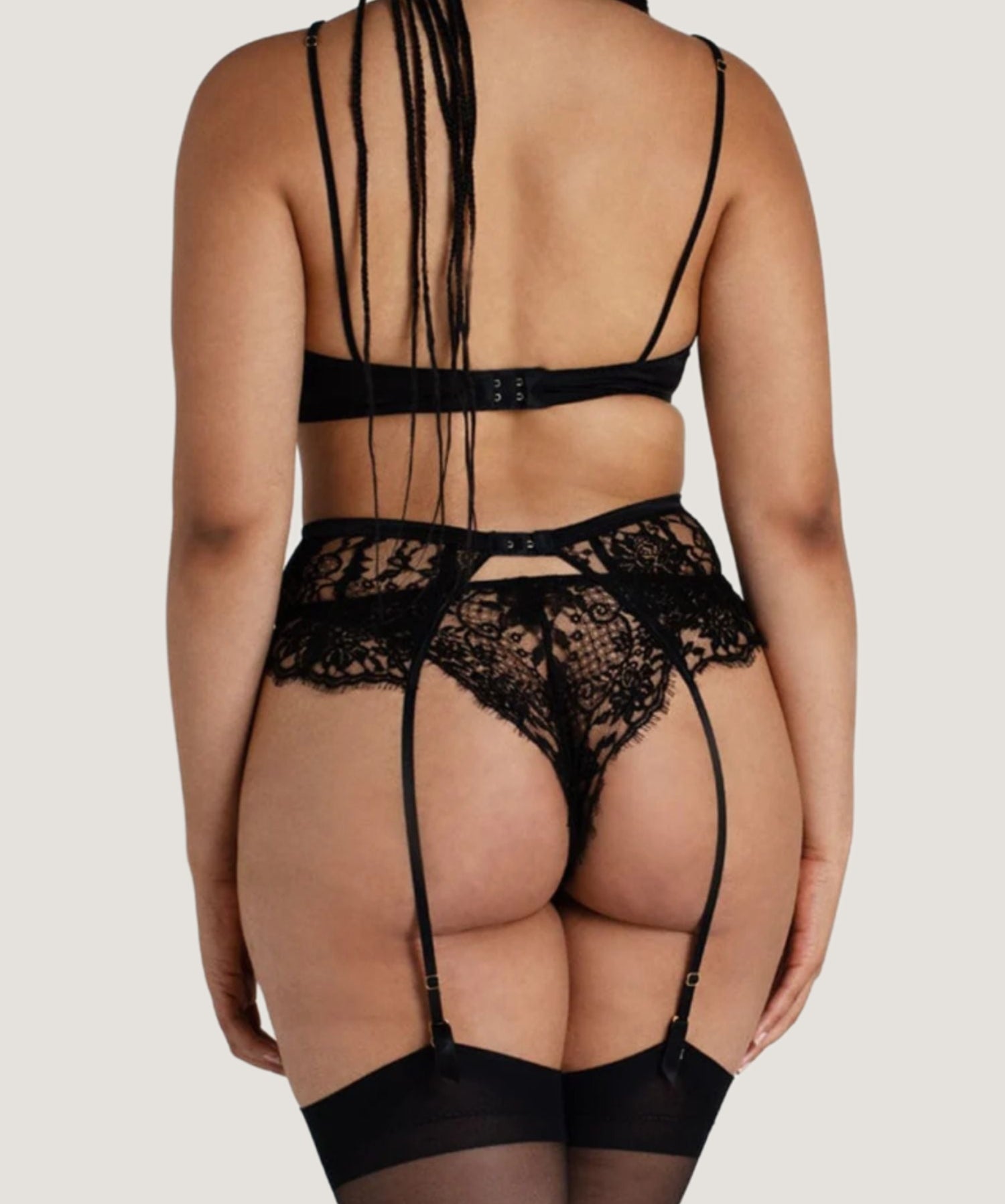 Coco de Mer - Hera High Neck Balconette Bra (Black) | Avec Amour Luxury Lingerie