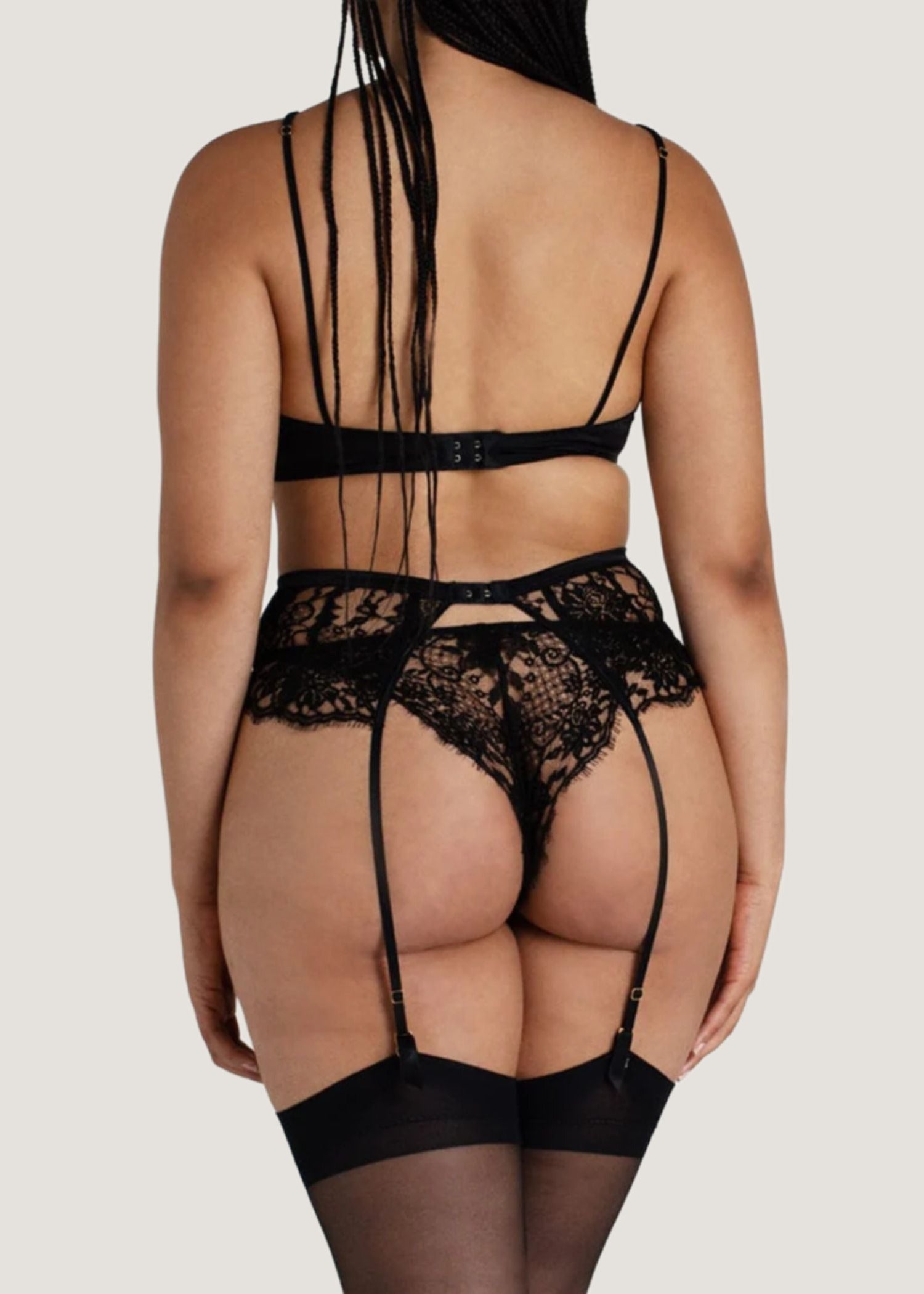 Coco de Mer - Hera High Neck Balconette Bra (Black) | Avec Amour Luxury Lingerie