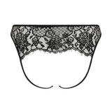 Coco de Mer Hera Open Knicker (Black) - Crotchless Panty | Avec Amour Sexy Lingerie