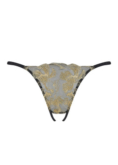 Buy COCO DE MER Mariposa Embroidered Tulle And Satin Underwired Plunge Bra  - Green At 40% Off
