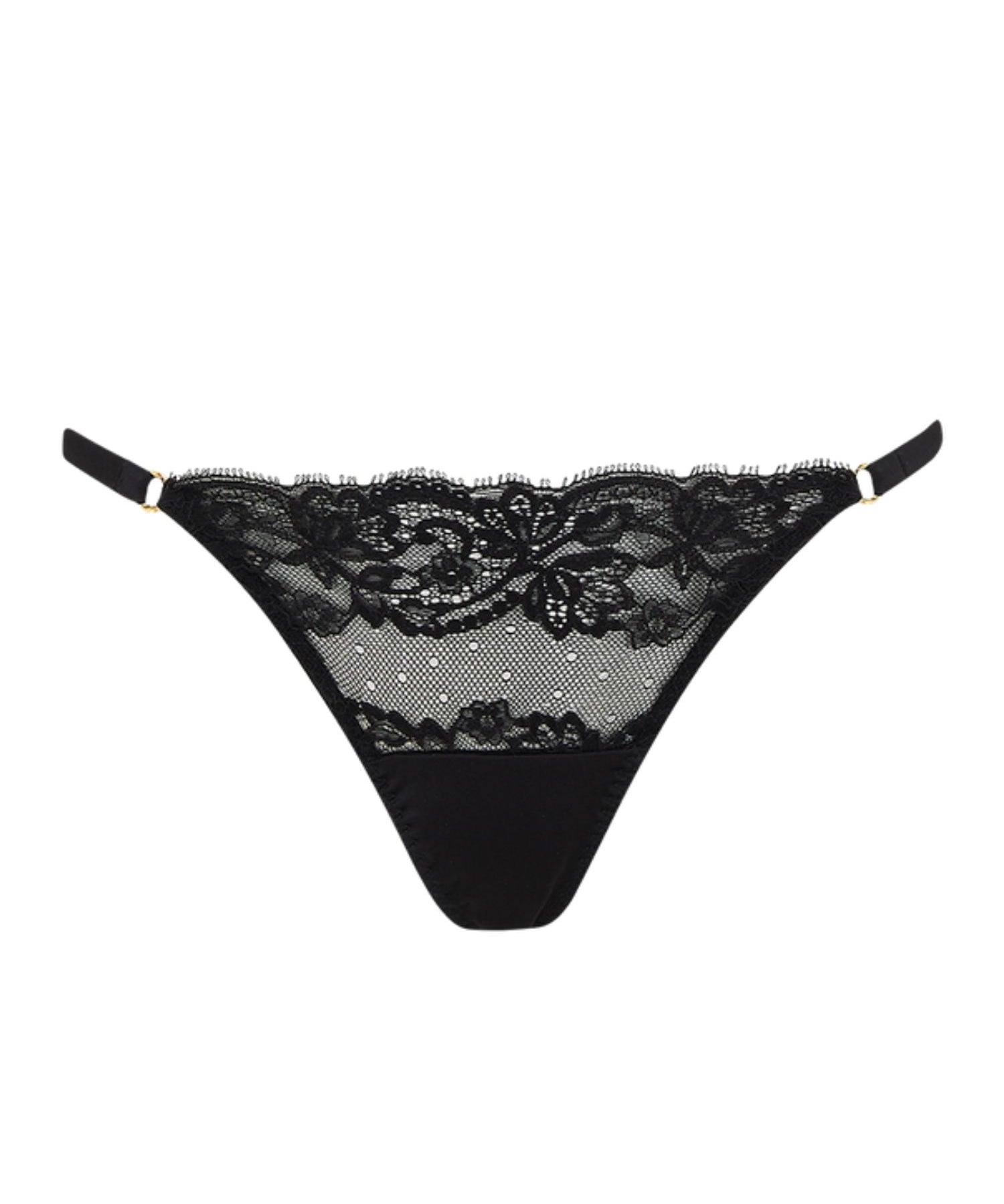 Coco de Mer Seraphine Black Lace G-String - Sexy Lingerie