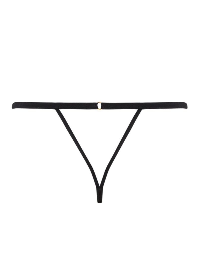 Coco de Mer Seraphine Black Lace G-String - Sexy Lingerie