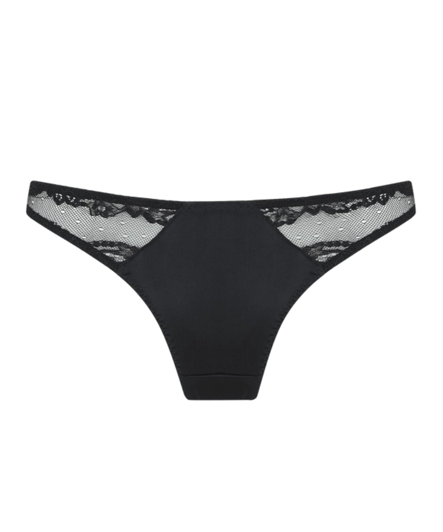 Coco de Mer Seraphine Black Lace Spanking Knicker - Open Back Brief - Sexy Lingerie