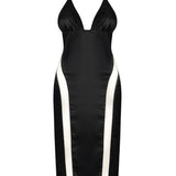 God Save Queens Angelina Satin Midi Dress - Sexy Sleepwear
