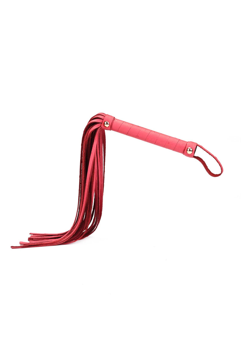 Liebe Seele Angel's Kiss Pink Leather Flogger - BDSM Toy | Avec Amour Lingerie