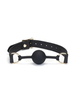 Liebe Seele Dark Secret Leather Ball Gag - BDSM Sex Toys Bedroom Fun