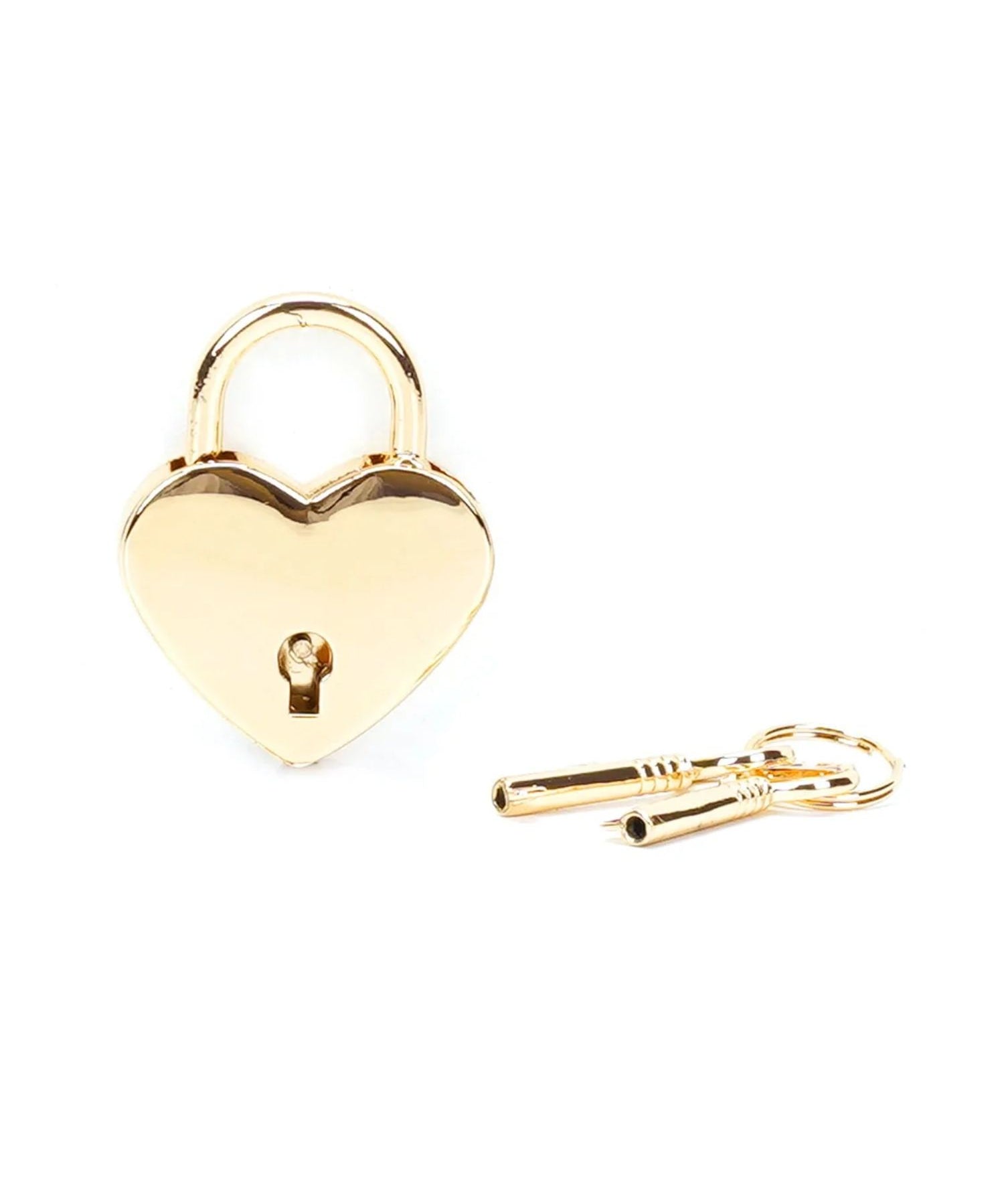 Liebe Seele Gold Heart Padlock with Key - BDSM Bondage Bedroom Fun | Avec Amour