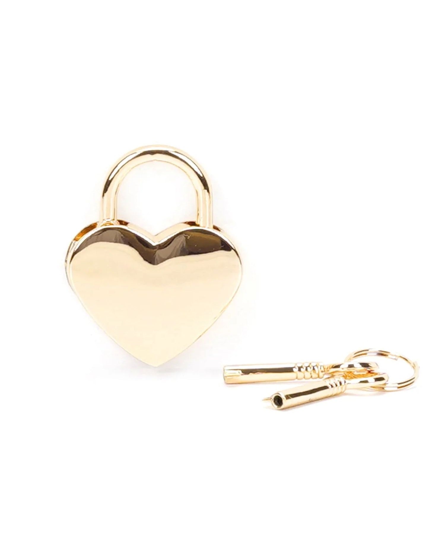 Liebe Seele Gold Heart Padlock with Key - BDSM Bondage Bedroom Fun | Avec Amour