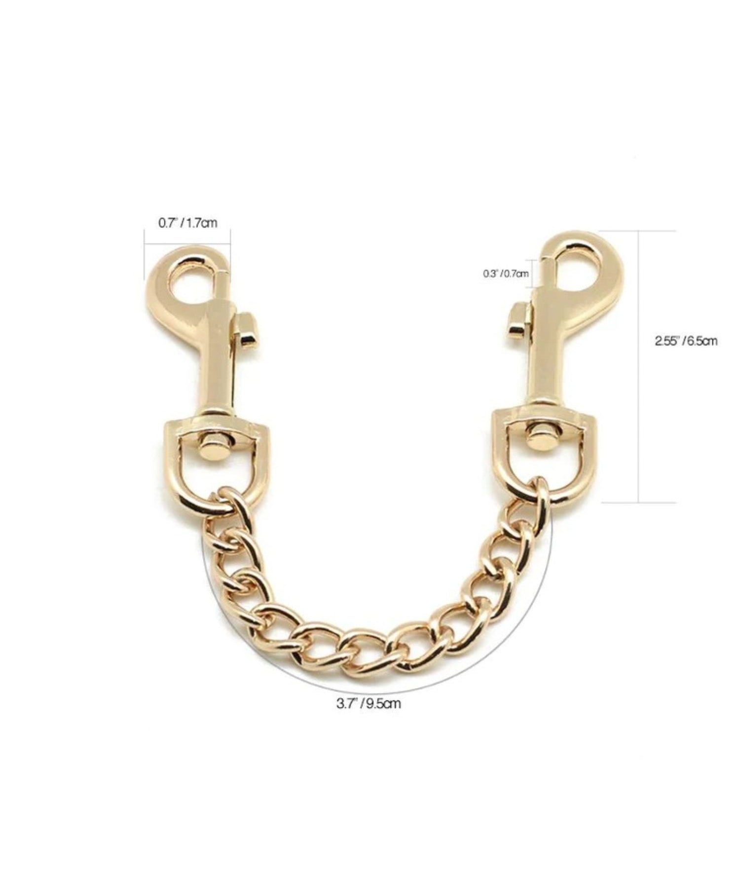 Liebe Seele Gold Quick Release Clip with Chain - Handcuff & Anklecuff Connector | Avec Amour Lingerie