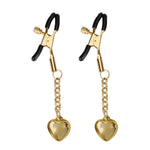 Liebe Seele Gold Solid Heart Shape Nipple Clamps - Bedroom Fun | Avec Amour Lingerie