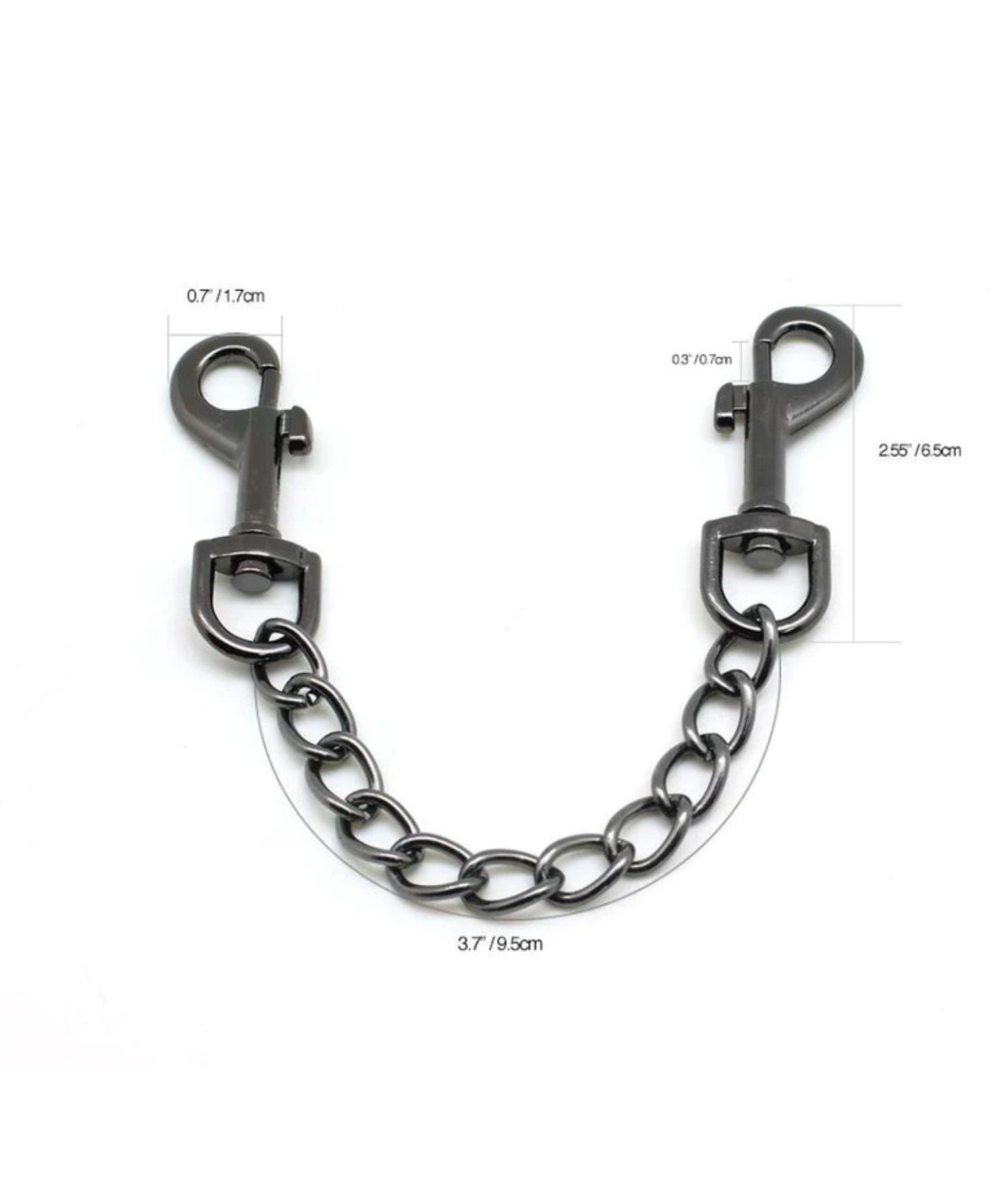 Liebe Seele Pewter Release Clip with Chain - Handcuff & Anklecuff Connector | Avec Amour Lingerie