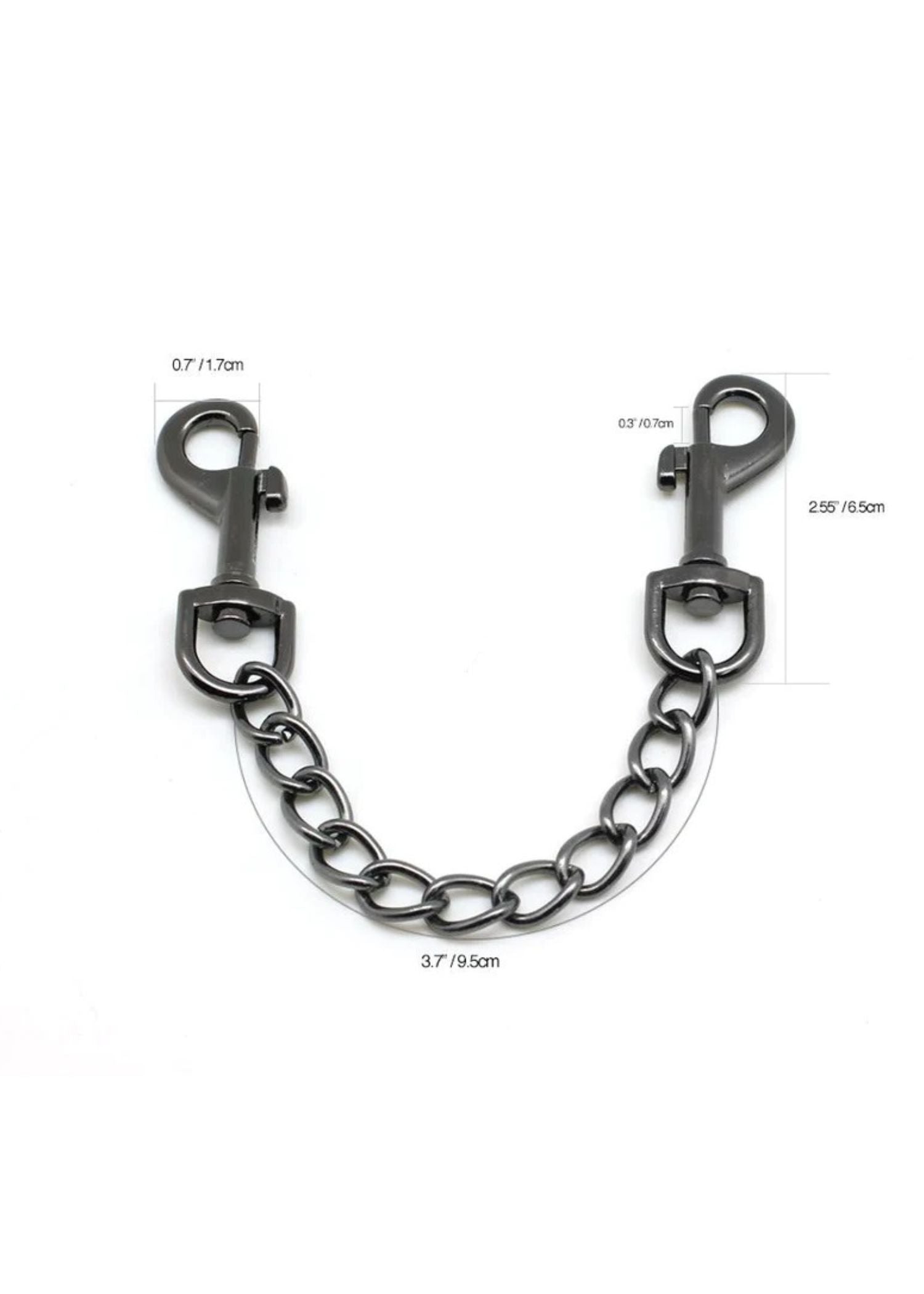 Liebe Seele Pewter Release Clip with Chain - Handcuff & Anklecuff Connector | Avec Amour Lingerie