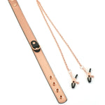 Liebe Seele Rose Gold Memory Collar & Nipple Clamps - BDSM Accessories | Avec Amour Lingerie