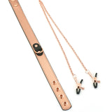 Liebe Seele Rose Gold Memory Collar & Nipple Clamps - BDSM Accessories | Avec Amour Lingerie