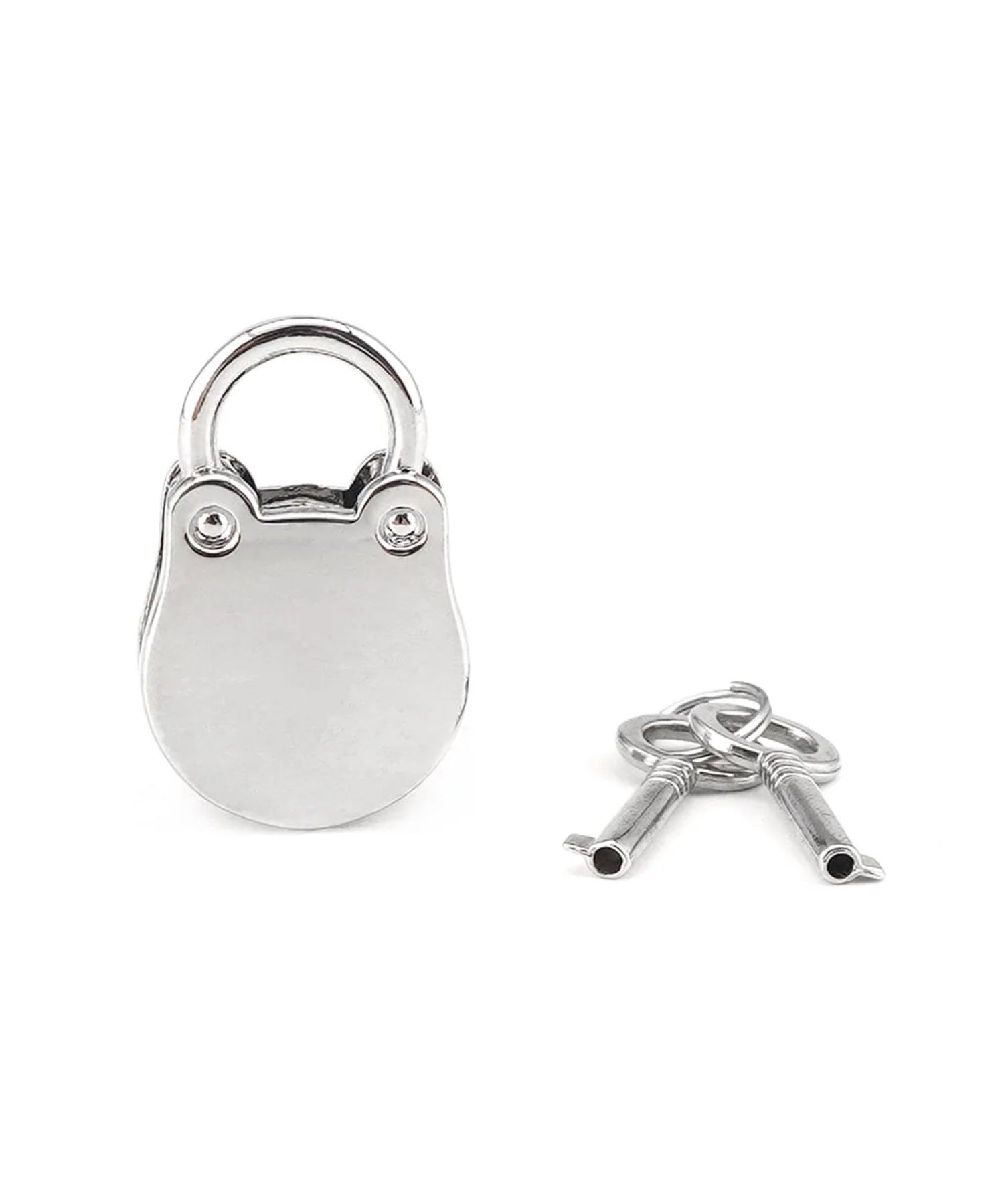 Liebe Seele Silver Padlock (Round Base) with Key - BDSM Bondage Accessory | Avec Amour