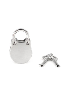 Liebe Seele Silver Padlock (Round Base) with Key - BDSM Bondage Accessory | Avec Amour