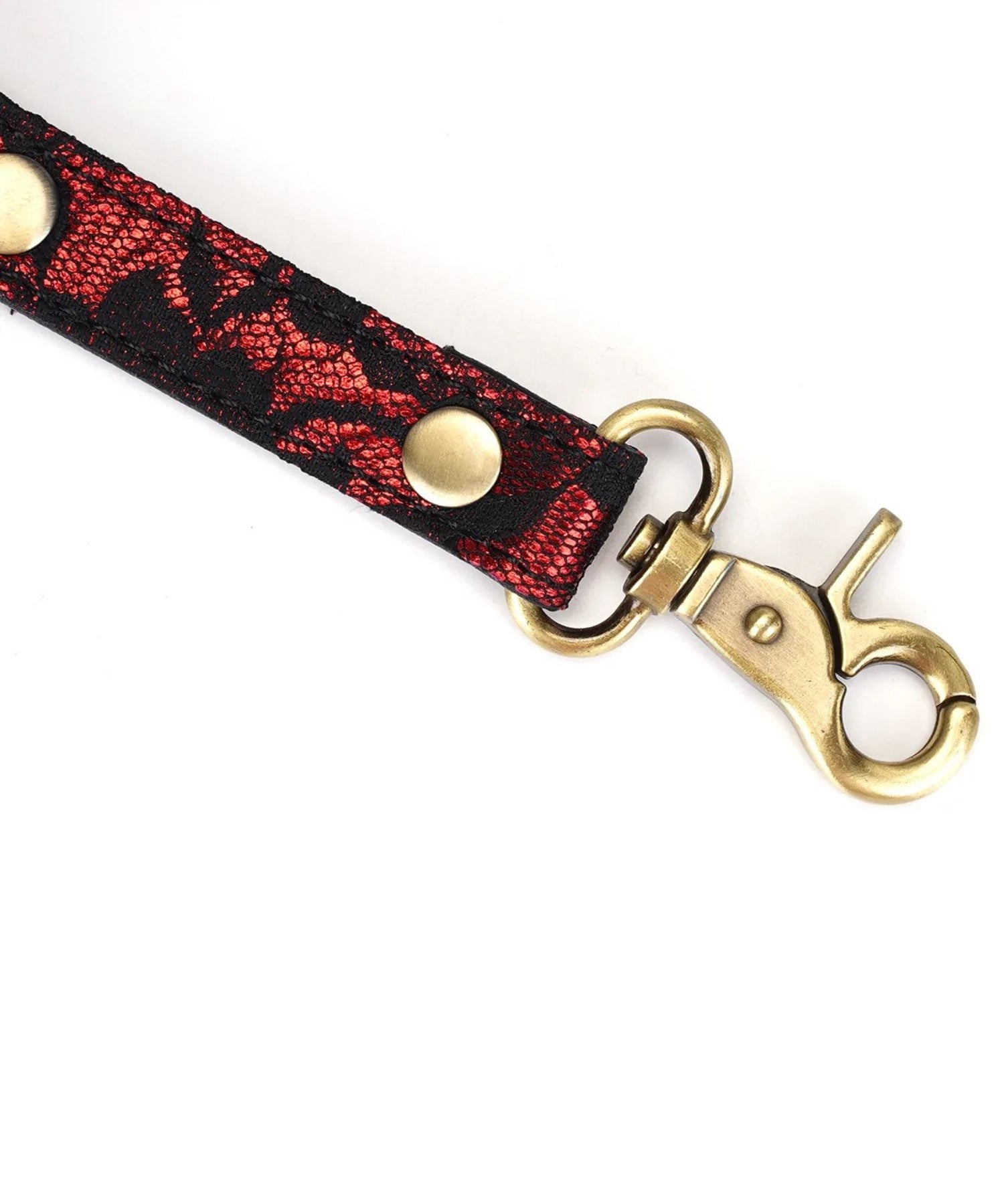 Liebe Seele Victorian Garden Red Lace Hogtie - Handcuff & Ankle Cuff Attachment - BDSM Bedroom Fun | Avec Amour Lingerie