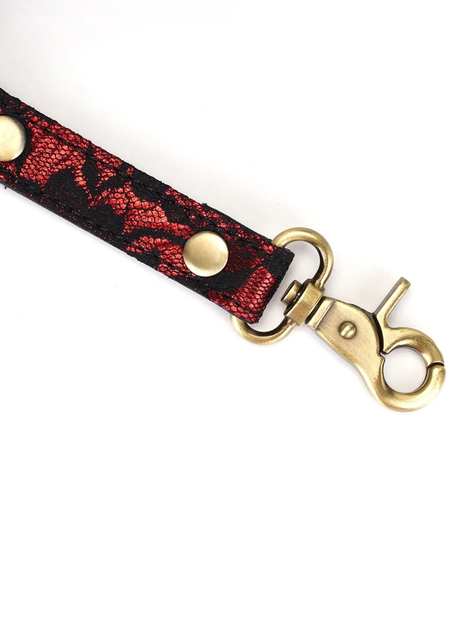 Liebe Seele Victorian Garden Red Lace Hogtie - Handcuff & Ankle Cuff Attachment - BDSM Bedroom Fun | Avec Amour Lingerie