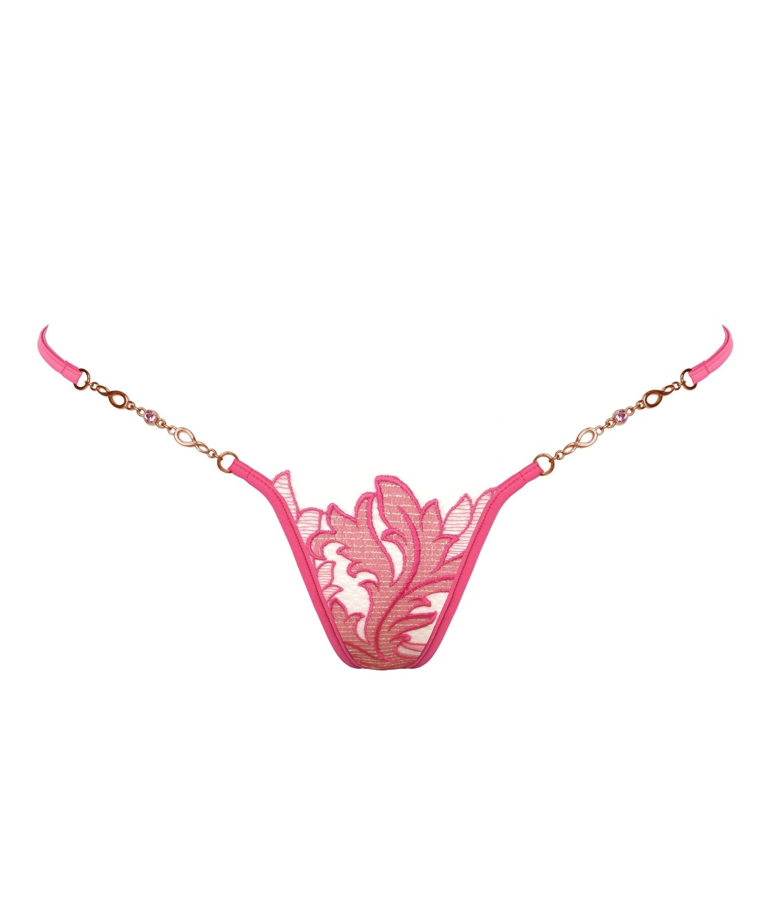 Lucky Cheeks Arcade Pink Luxury Mini G-String - Avec Amour Sexy Lingerie