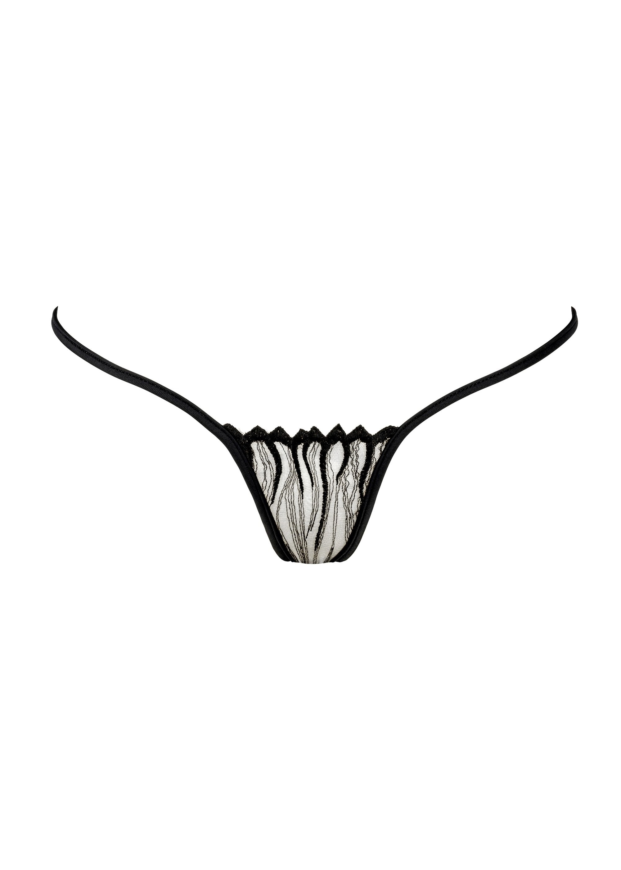 Lucky Cheeks Black Fire Sexy G-String - Avec Amour Lingerie Boutique