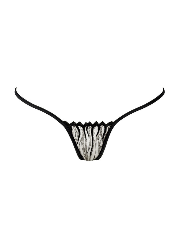 Lucky Cheeks Black Fire Sexy G-String - Avec Amour Lingerie Boutique