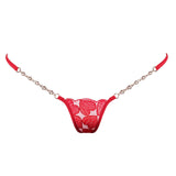 Lucky Cheeks Queen of Love Red Luxury Micro G-String - Avec Amour Sexy Lingerie