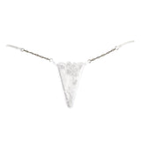 Lucky Cheeks Young Love Luxury Micro G-String (White) - Swarovski Thong | Avec Amour Sexy Lingerie