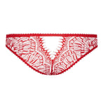 Maison Close Accroche Coeur Panty (Red) - Cutout Back Lace Underwear | Avec Amour Luxury Lingerie