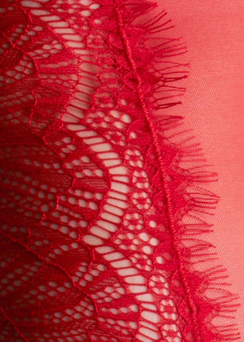 Maison Close Accroche Coeur Waist Cincher with Suspenders (Red) - Suspender Harness | Avec Amour Sexy Lingerie
