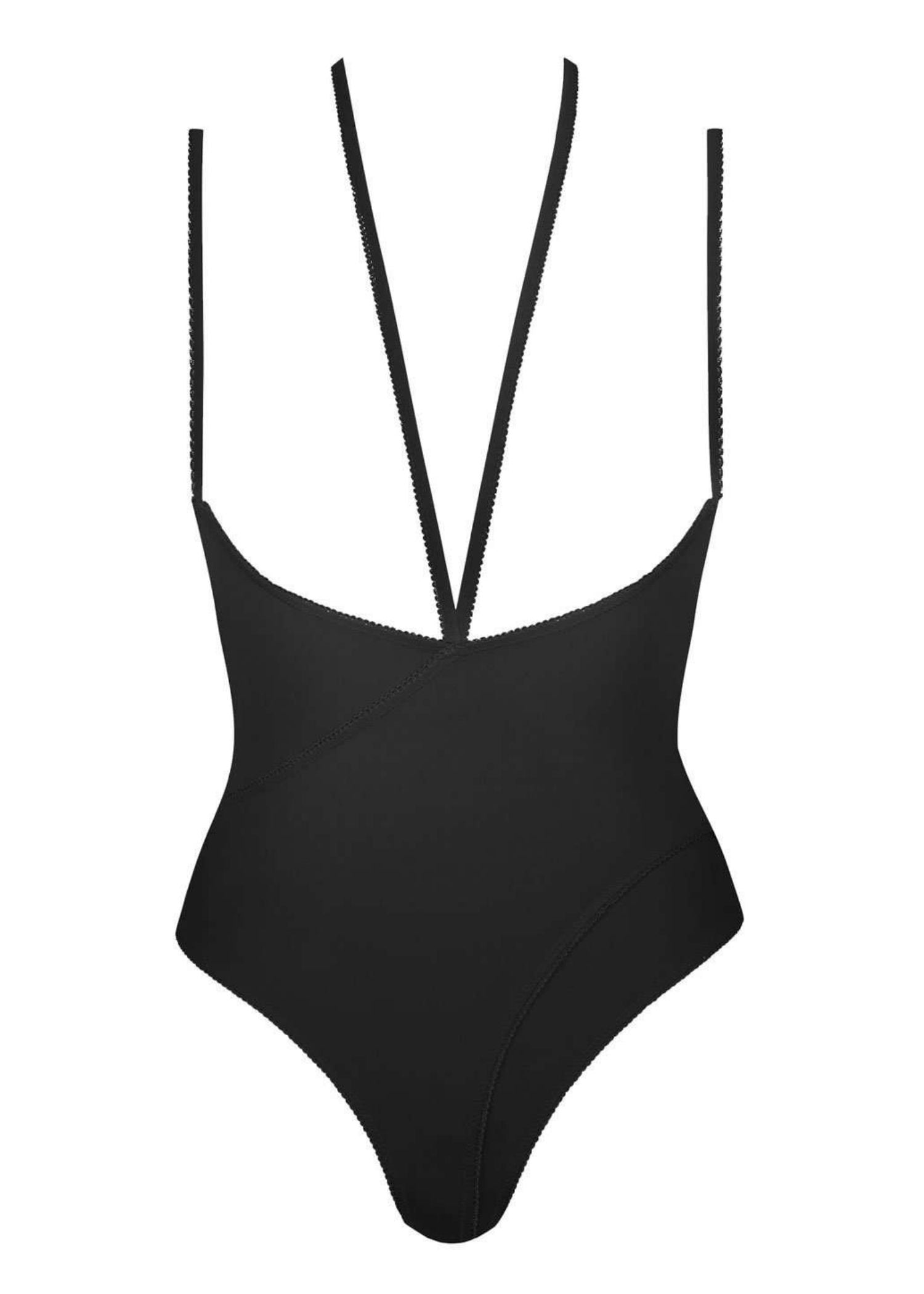Maison Close Le Petit Secret Naked Breast Thong Body - Open Cup Bodysuit - Black Bodysuit - Avec Amour Sexy Lingerie