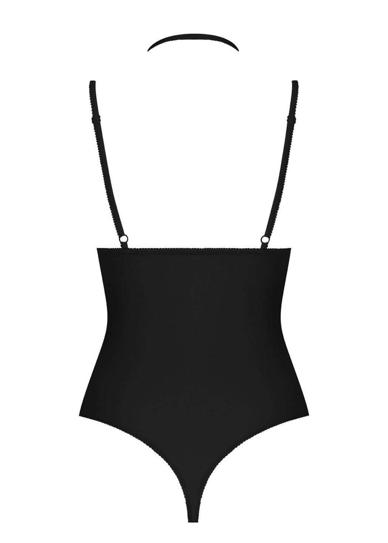 Maison Close Le Petit Secret Naked Breast Thong Body - Open Cup Bodysuit - Black Bodysuit - Avec Amour Sexy Lingerie