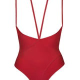 Maison Close Le Petit Secret Naked Breast Thong Body - Open Cup Bodysuit - Red Bodysuit - Avec Amour Sexy Lingerie