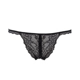 Maison Close Le Petit Secret Openable Naked Panty (Black) - Crotchless Underwear | Avec Amour Luxury Lingerie