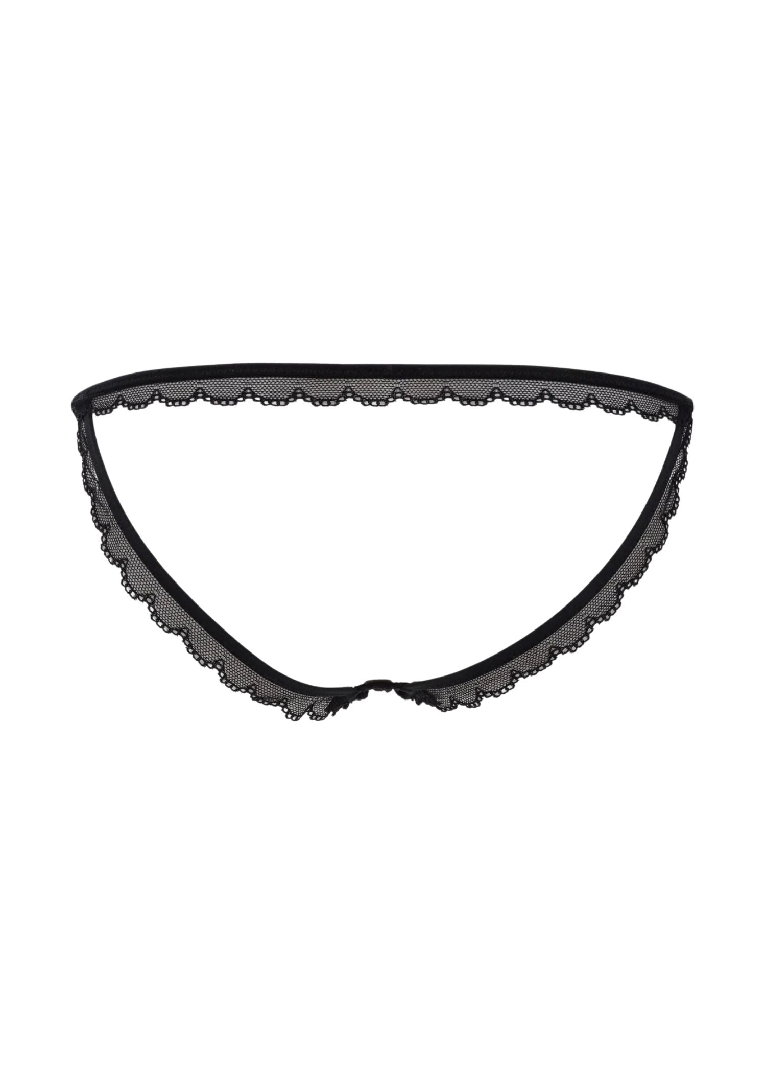 Maison Close Le Petit Secret Openable Naked Panty (Black) - Crotchless Underwear | Avec Amour Luxury Lingerie