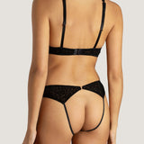 Muse by Coco de Mer Ava Open Knicker - Ouvert Panty (Black) | Avec Amour Sexy Lingerie