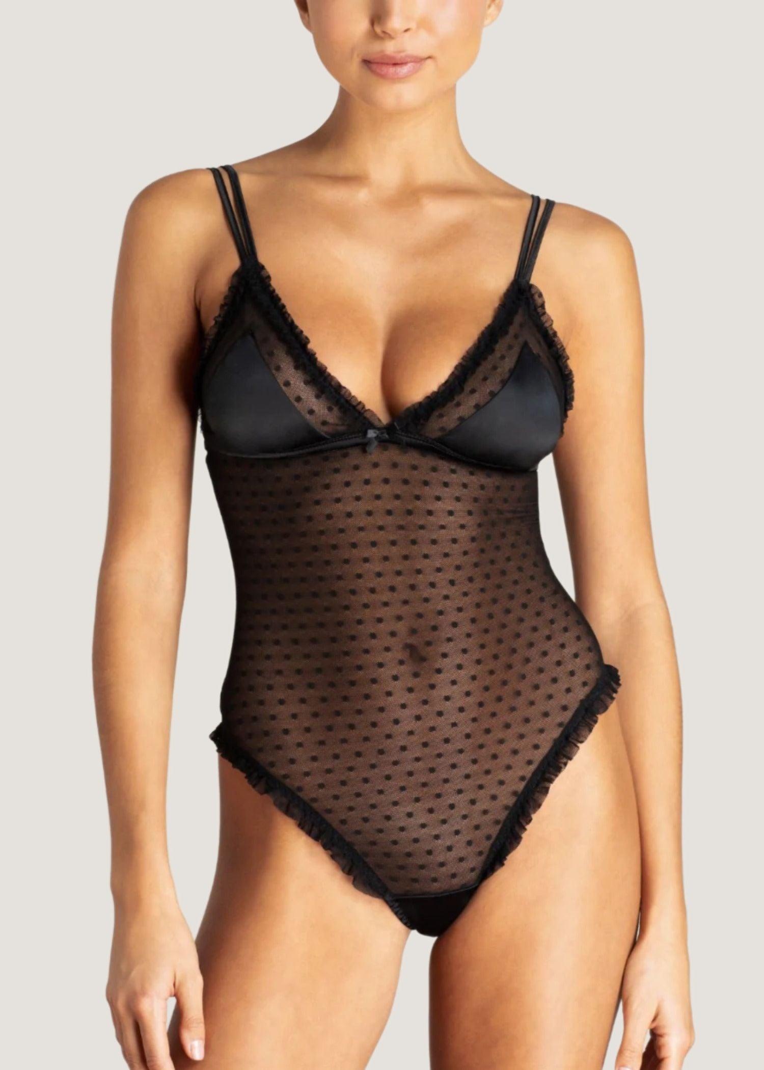 Muse by Coco de Mer - Sadie Bodysuit (Black) - Soft Lace, Silk Cups | Avec Amour Luxury Lingerie