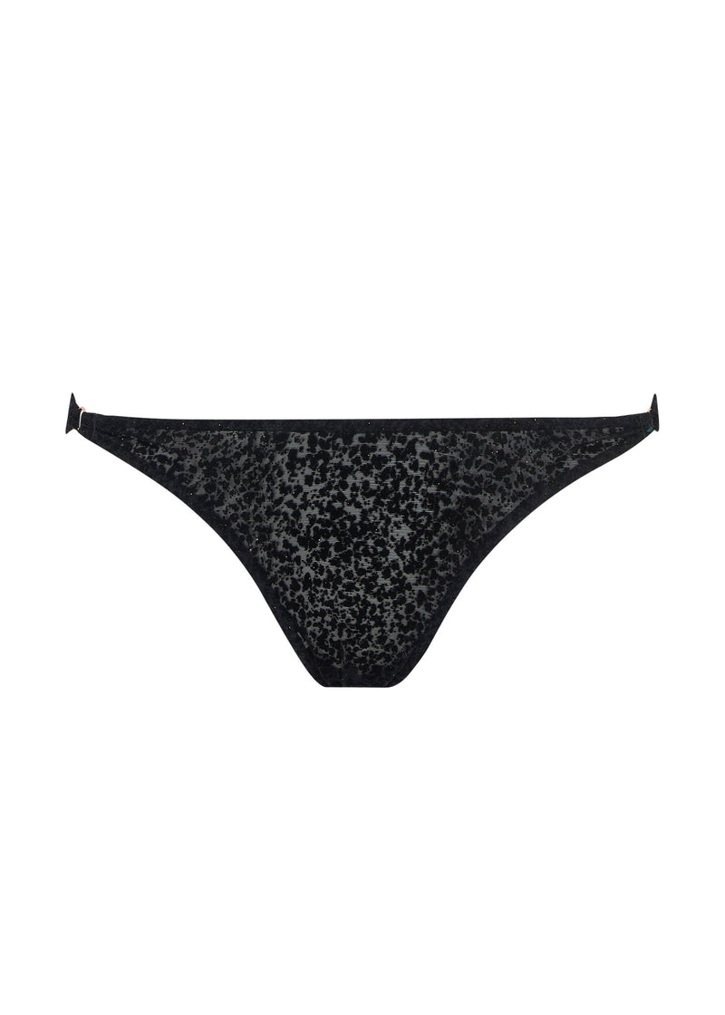 Muse by Coco de Mer Ava Brazilian Knicker - Peep Back Bottom (Black) | Avec Amour Sexy Lingerie