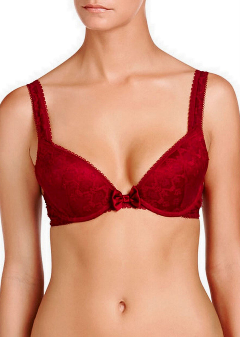 Mathilda Giggling (Carmine) Contour Plunge Bra-Bras-Stella McCartney Lingerie-AvecAmourLingerie