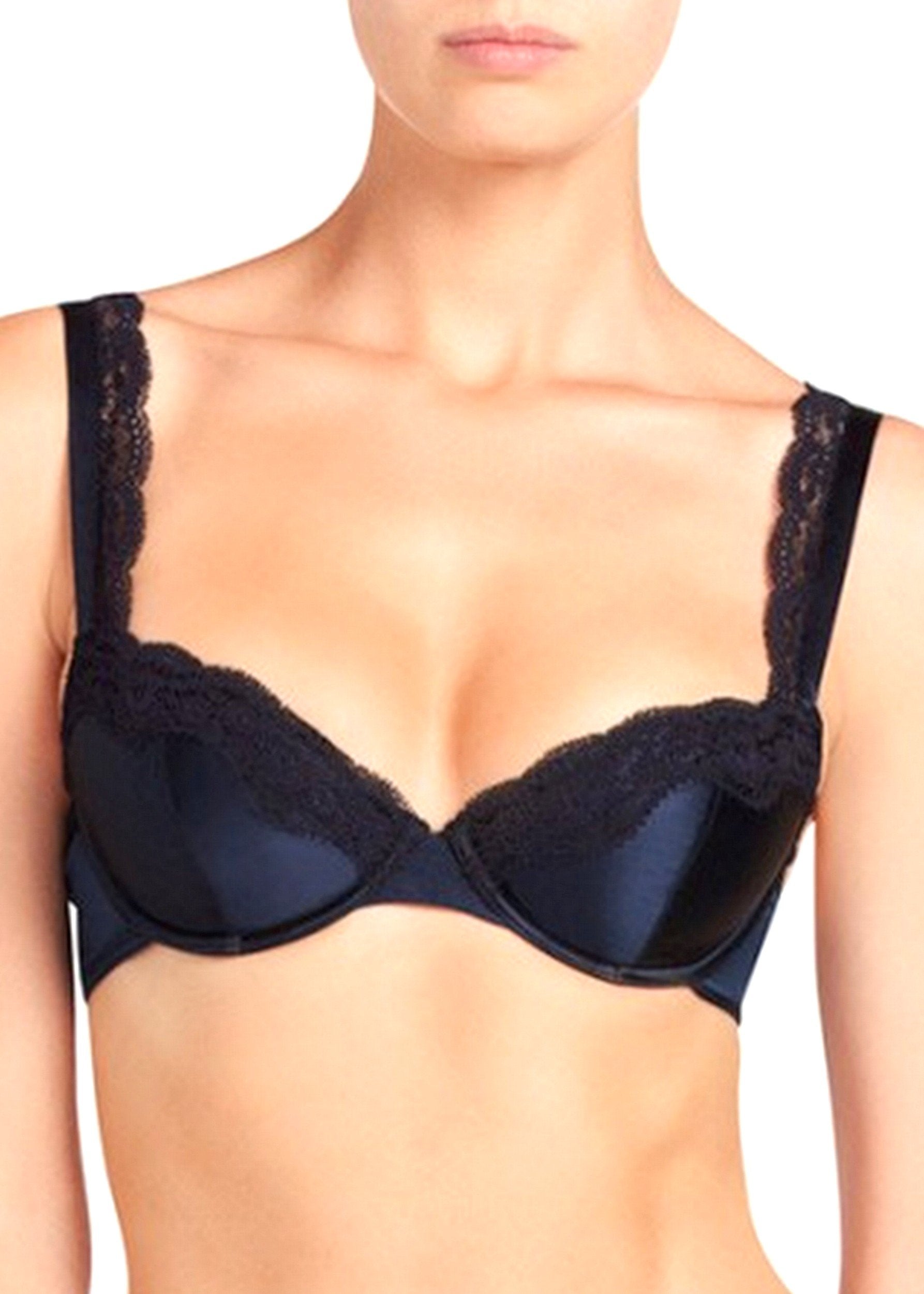 Clara Whispering Contour Balconette Bra (Dark Ink)-Bras-Stella McCartney Lingerie-AvecAmourLingerie