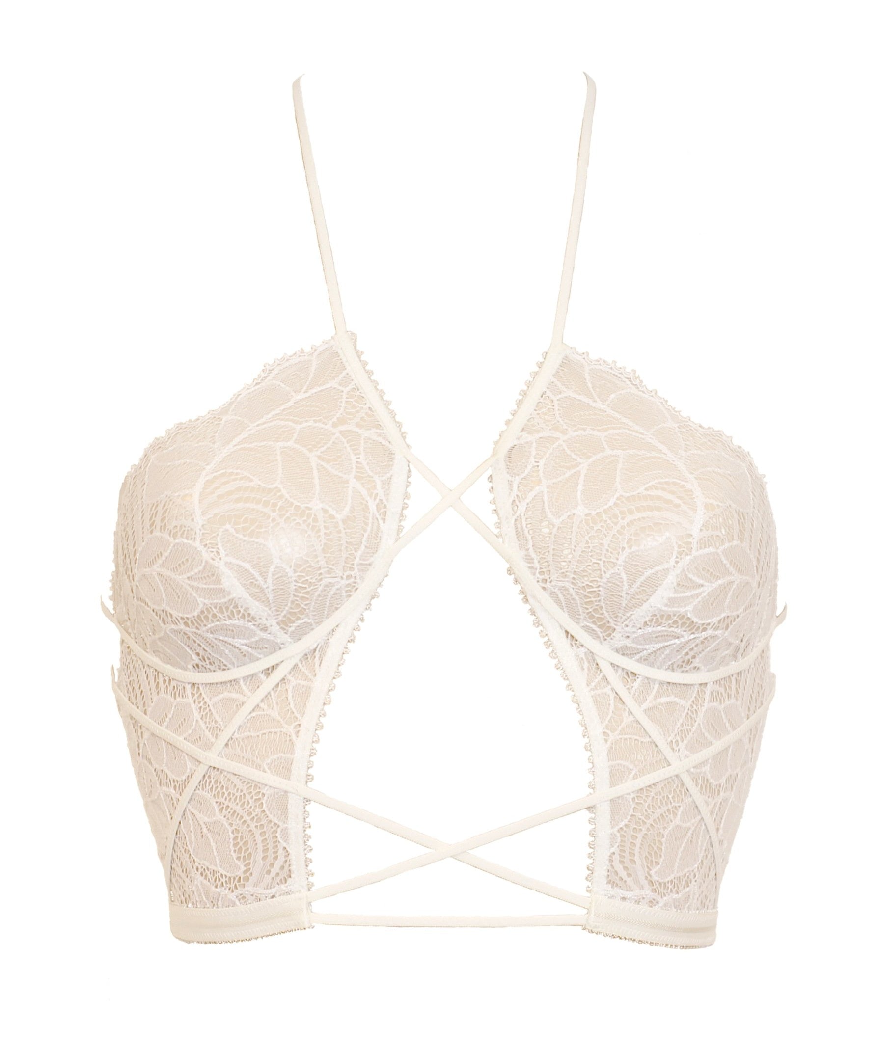 Tisja Damen Angel or Siren (Ivory) Longline Bra - Avec Amour Lingerie Boutique