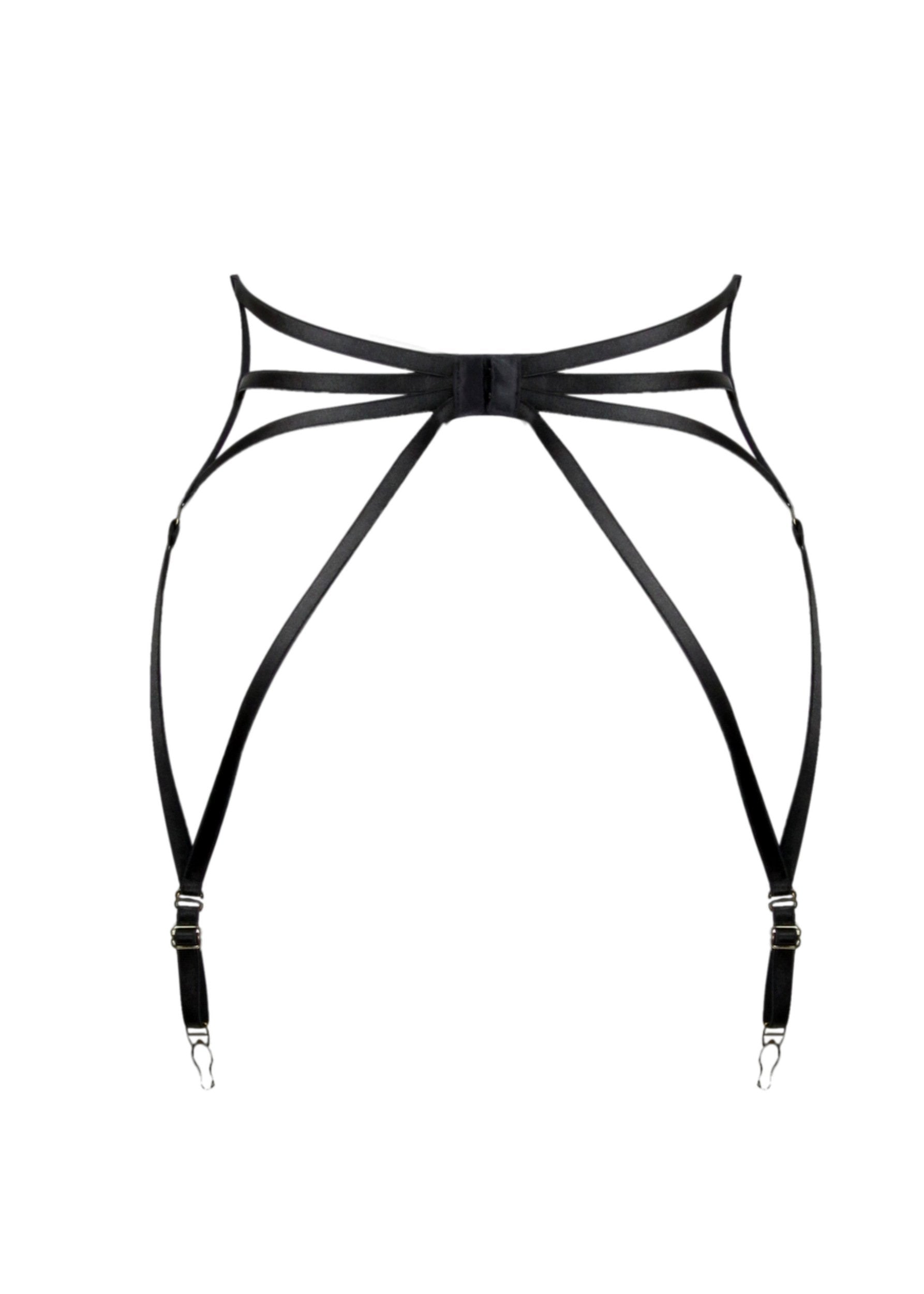 Onyx Spider Suspender-Bottoms-ELF Zhou-AvecAmourLingerie