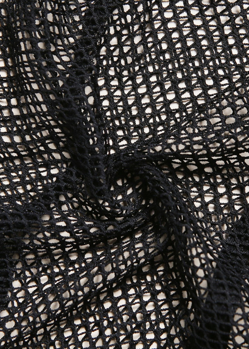 Unleash/ed Katie (Black) Fishnet Bralette, Thong & Suspender Dress Lingerie Set - Avec Amour Lingerie
